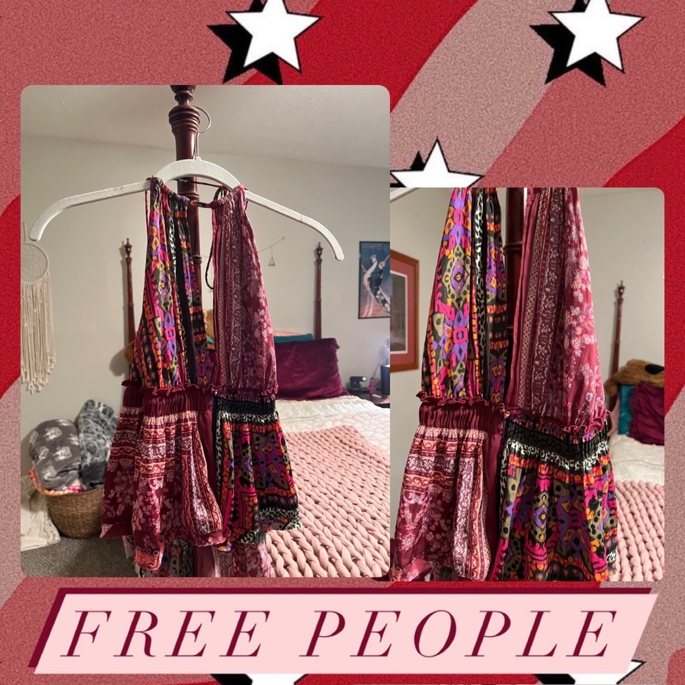 Free People open back halter top